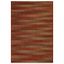 Saffron Stripes Synthetic Indoor/Outdoor Rectangular Rug