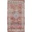 Vintage Kashan Distressed Red Synthetic 2' x 4' Area Rug