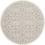 Ivory and Silver Round Hand-Tufted Wool Area Rug