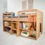 Pine Twin Loft Bed with Bookcases and Ladder