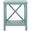 Dusty Green Pine Wood Rectangular End Table