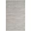 Gray Abstract 4' x 6' Synthetic Reversible Area Rug