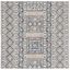 Gray Geometric Handmade Wool Tufted 7' x 7' Square Rug