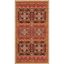 Red and Chocolate Rectangular Synthetic Indoor/Outdoor Area Rug