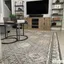 Agoo Gray and Cream High-Low Pile Polyester Area Rug 6'7" x 9'