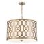 Aged Brass Elegance 5-Light Chandelier with White Silk Shade