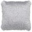 Silver Shag Polypropylene Square Throw Pillow Set