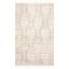 Ivory and Grey Hand-Knotted Wool Shag Rug, 4' x 6'