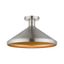 Geneva Brushed Nickel 1-Light Indoor/Outdoor Semi-Flush Mount