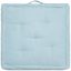 Light Blue Velvet Tufted Square Floor Pillow with Handle