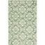 Ivory and Green Handmade Tufted Wool Area Rug 3' x 5'