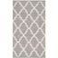 Grey and Ivory Flat Woven Wool Cotton Area Rug