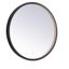 Black Aluminum LED Round Bathroom Vanity Mirror