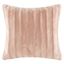 Blush Faux Fur Textured Square Pillow Sham