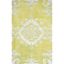 Chartreuse Hand-Knotted Wool and Viscose 4' x 6' Area Rug