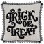 Natural Embroidered Trick or Treat Euro Pillow Cover