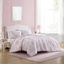 Twin Pink Cotton Reversible Comforter and Sham Set