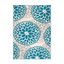 Blossom Bliss 39" Blue Floral Synthetic Easy-Care Area Rug