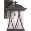 Abbott Antique Bronze Seeded Glass Outdoor Wall Lantern 20.25"