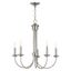 Estate Elegance 5-Light Brushed Nickel Chandelier with Candelabra Bulbs