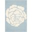 Hand-Tufted Wool Geometric Blue/Ivory Rug, 2' x 3'