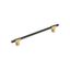 Champagne Bronze and Matte Black Modern Bar Pull