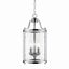 Chrome Finish 3-Light Glass Pendant Light