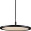 Everlume 11" Matte Black Modern LED Pendant with Edge-Lit Diffuser