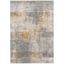 Reversible Abstract Grey-Beige Synthetic Area Rug 5'3" x 7'6"