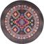 Monaco 12' Round Multicolor Synthetic Boho Area Rug