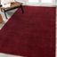 5' x 8' Dark Red Synthetic Low-Pile Area Rug