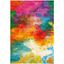 Vibrant Multicolor Abstract Synthetic Area Rug 6'7" x 9'