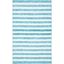 Blue and Ivory Striped Synthetic 4' x 6' Washable Rug