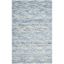 Handmade Blue Wool 5' x 8' Rectangular Area Rug