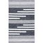 Ivory and Black Handmade Wool-Cotton Kilim 8' x 10' Rug