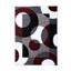 Burgundy and Gray Geometric Rectangular Area Rug 5' x 7'