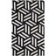 Ivory and Black Hand-Knotted Geometric Cowhide Area Rug