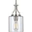 Lassiter Brushed Nickel Clear Glass Mini-Pendant Light