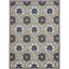 Aloha Floral Blue/Grey Synthetic 9'6" x 13' Indoor/Outdoor Rug