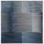 Square Blue Stripe Hand-knotted Synthetic Area Rug