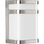 Brushed Nickel LED Outdoor Wall Lantern with Acrylic Shade