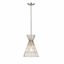 Alito 11" Mini Pendant Light in Polished Nickel with Glass Shade