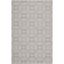 Silver Geometric Hand-Tufted Wool Area Rug, 5' x 8'