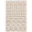 Ivory Shag Rectangular Stain-Resistant Rug