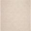 Elegant Light Beige 6' Square Hand-Tufted Wool Area Rug