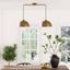 Percy Brass 2-Light Modern Island Pendant Fixture