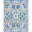 Ivory and Blue Hand-Tufted Wool 8' x 10' Area Rug