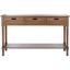 Landers Brown Wood and Metal 3-Drawer Console Table