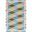 Ivory and Blue Hand-Tufted Wool 4' x 6' Area Rug