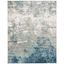 Grey and Blue Abstract 8' x 10' Synthetic Area Rug